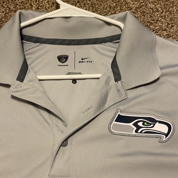 Seahawks Nike Dri-Fit golf Polo. Men’s size L. - Picture 3 of 7
